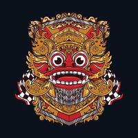 vector illustratie van balinees barong masker de beschermend geest van Bali