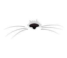 vector illustratie van kat neus-