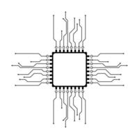 vector illustratie van lineair microschakeling