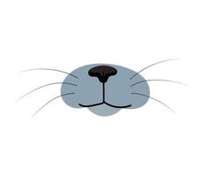 vector illustratie van kat neus-