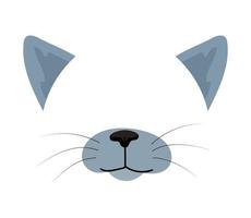 vector illustratie van kat masker