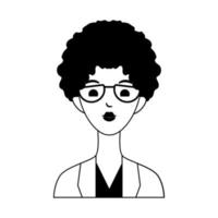 vector illustratie van avatar vrouw