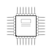 vector illustratie van lineair microschakeling