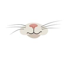 vector illustratie van kat neus-