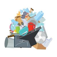 vector illustratie van vuilnis dump