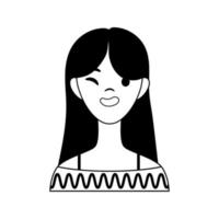 vector illustratie van avatar vrouw
