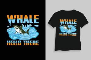walvis typografie het drukken citaat opvallende wijnoogst t overhemd ontwerp vector