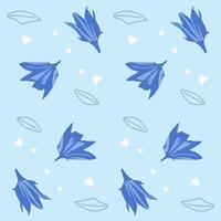 blauw decoratief bloemen vector patroon kunst achtergrond