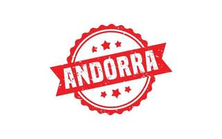 Andorra postzegel rubber met grunge stijl Aan wit achtergrond vector