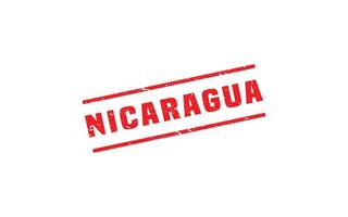 Nicaragua postzegel rubber met grunge stijl Aan wit achtergrond vector