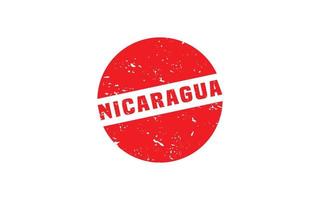 Nicaragua postzegel rubber met grunge stijl Aan wit achtergrond vector