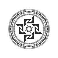 tribal etnisch tatoeëren monogram cirkel vector