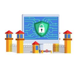 bewaker van internet veiligheidsconcept vector