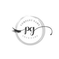 eerste pag logo handschrift schoonheid salon mode modern luxe monogram vector