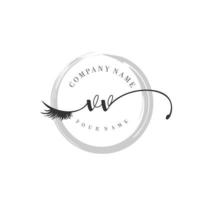 eerste vv logo handschrift schoonheid salon mode modern luxe monogram vector