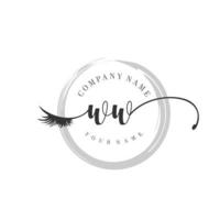 eerste ww logo handschrift schoonheid salon mode modern luxe monogram vector