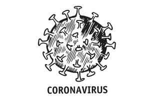 coronavirus, covid19, hand- getrokken vector illustratie