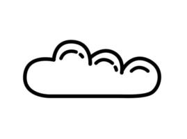 wolken icoon geïsoleerd Aan wit achtergrond. vector