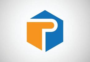 brief p logo ontwerp sjabloon, vector illustratie