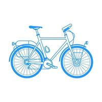 toeren fiets schets stijl vector illustratie