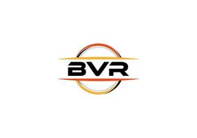 bvr brief royalty mandala vorm logo. bvr borstel kunst logo. bvr logo voor een bedrijf, bedrijf, en reclame gebruiken. vector