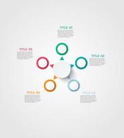 vector cirkel infografisch, fiets diagram, grafiek, presentatie grafiek. bedrijf infographics concept met 5 opties, onderdelen, en stappen. bedrijf infographic processen. creatief concept voor infographic