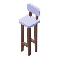 hoog bar stoel icoon isometrische vector. modern stoel vector