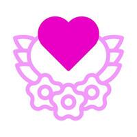 hart icoon duotoon roze stijl Valentijn illustratie vector element en symbool perfect.