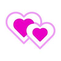 hart icoon duotoon roze stijl Valentijn illustratie vector element en symbool perfect.