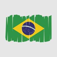 braziliaanse vlag borstel vector