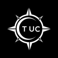 tuc abstract technologie logo ontwerp Aan zwart achtergrond. tuc creatief initialen brief logo concept. vector