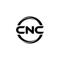 cnc brief logo ontwerp in illustratie. vector logo, schoonschrift ontwerpen voor logo, poster, uitnodiging, enz.