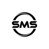 sms brief logo ontwerp in illustratie. vector logo, schoonschrift ontwerpen voor logo, poster, uitnodiging, enz.