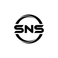 sns brief logo ontwerp in illustratie. vector logo, schoonschrift ontwerpen voor logo, poster, uitnodiging, enz.