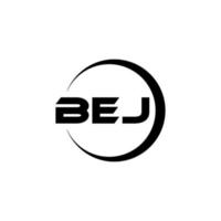 bej brief logo ontwerp in illustratie. vector logo, schoonschrift ontwerpen voor logo, poster, uitnodiging, enz.