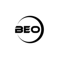beo brief logo ontwerp in illustratie. vector logo, schoonschrift ontwerpen voor logo, poster, uitnodiging, enz.