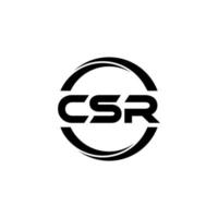 csr brief logo ontwerp in illustratie. vector logo, schoonschrift ontwerpen voor logo, poster, uitnodiging, enz.