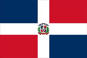 Dominicaanse Republiek vlag eenvoudige illustratie voor onafhankelijkheidsdag of verkiezing vector