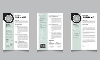 modern hervat CV sjabloon en Hoes brief ontwerp vector