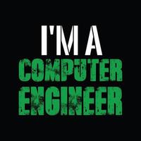 computer ingenieur t-shirt ontwerp vector