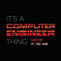 computer ingenieur t-shirt ontwerp vector