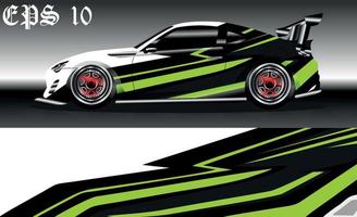 auto inpakken ontwerp. kleurstelling ontwerp voor racing auto. sedan, hatchback. vector formaat.