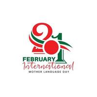 21e februari internationaal moeder taal dag vector