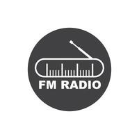 radio logo icoon vector illustratie
