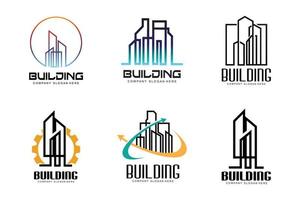 huis ontwerp logo, gebouw logo, eigendom en bouw bedrijf icoon vector