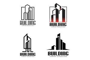 huis ontwerp logo, gebouw logo, eigendom en bouw bedrijf icoon vector