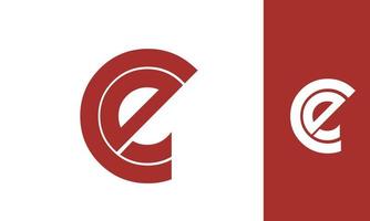 alfabet letters initialen monogram logo ce, ec, c en e vector