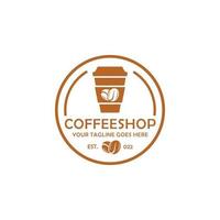 koffie winkel logo ontwerp vector