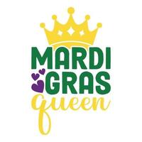 mardi gras koning - mardi gras carnaval, filigraan kalligrafische doopvont met traditioneel symbool van mardi gras - fleur de lis, elegant luxe logo met groet leuze vector