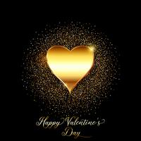 Goud glitter Valentijnsdag achtergrond vector